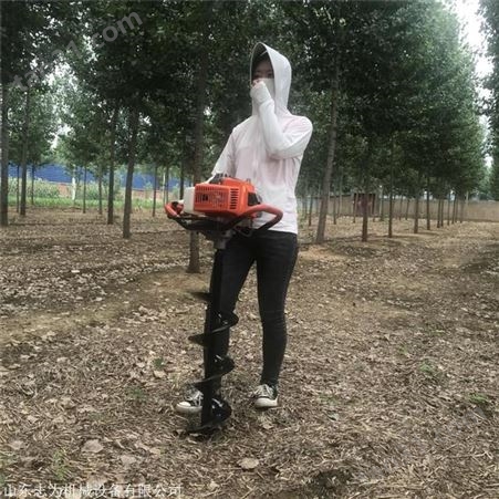志为农用种植栽树挖坑机 螺旋式植树挖坑机 多功能园林工地打洞机