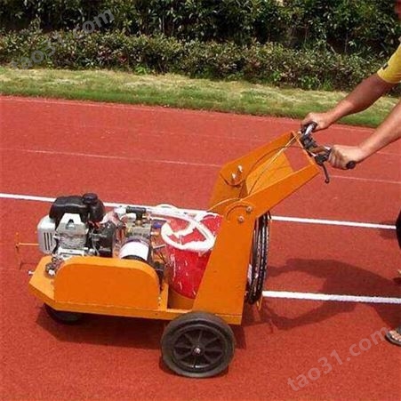 塑胶跑道划线机特点 塑胶跑道划线设备 体育赛道划线机