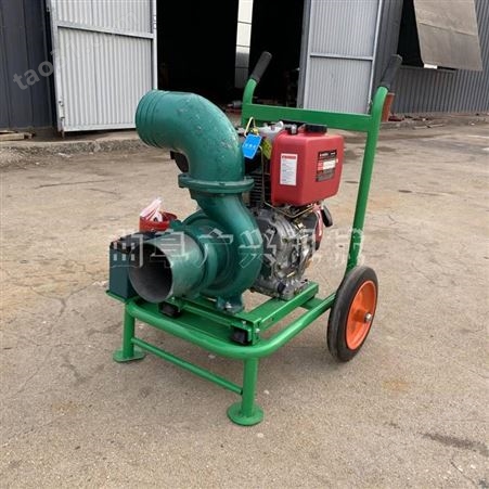 汽油机柴油机水泵 高扬程大吸力水泵 6寸移动式柴油机水泵