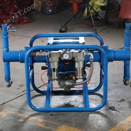 黑龙江齐齐哈尔煤矿用气动便携式注浆泵 风动注浆机 活塞式封孔泵