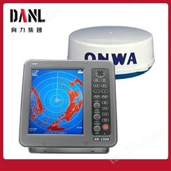向力 ONWA安华10寸雷达KR-1008彩色液晶显示36量程海里航海船用