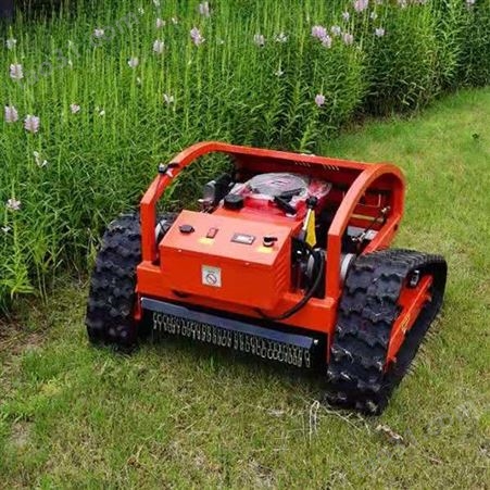 新款可遥控式小型割草机   汽油割草机   履带行走的园林剪草机厂家