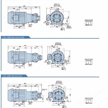 NOP油泵配电机TOP-3MF1500-N330FAVB日本NOP油泵供应