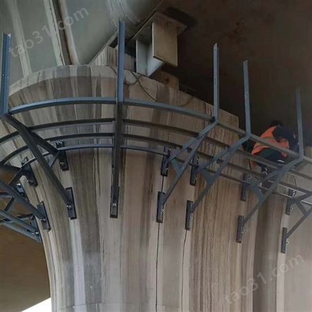 轨道交通配套设施墩顶井口钢盖板工作平台吊篮检查梯