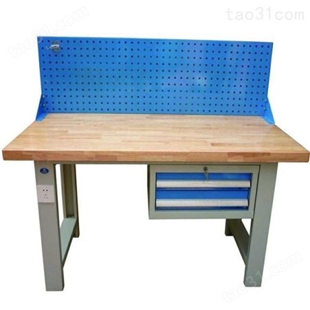 专业定做 实木工作台 1.5米木质检测卓 移动式工作台