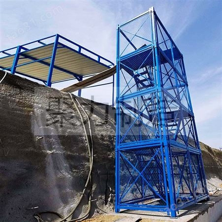 河北定做安全梯笼 建筑安全梯笼 组合框架式安全梯笼 建筑施工基坑安全梯笼