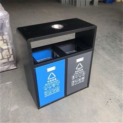 康园生产 户外不锈钢垃圾桶 小区大号果皮箱 双分类不锈钢垃圾箱
